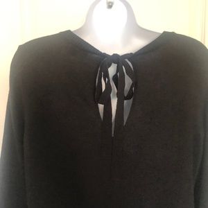 AT Soft wool blend tunic with polka dot hem attachment